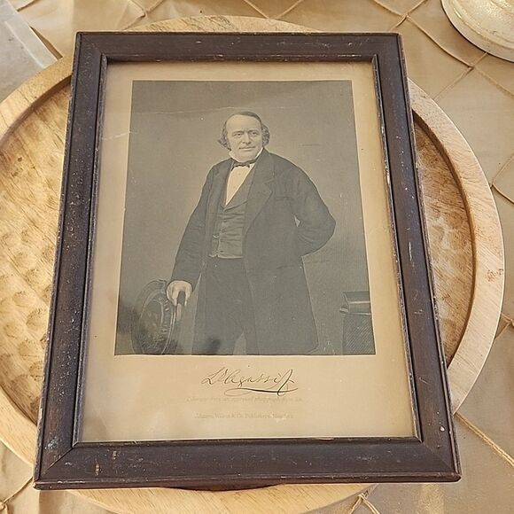 Vintage Framed Glass Picture with Reproduction Likeness - Picture 1 of 9